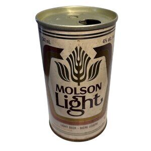 Molson Light Beer Can Push Top 341ML London Made Canada Empty